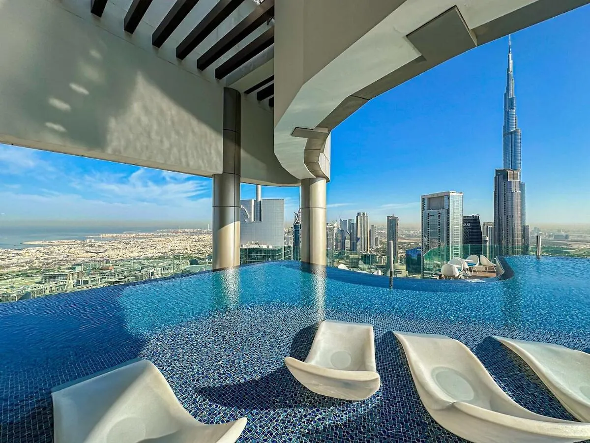 64Th Floor Rooftop Dream, Burj Khalifa View Pool, 2Br Apartment In Paramount Hotel Midtown Dubai